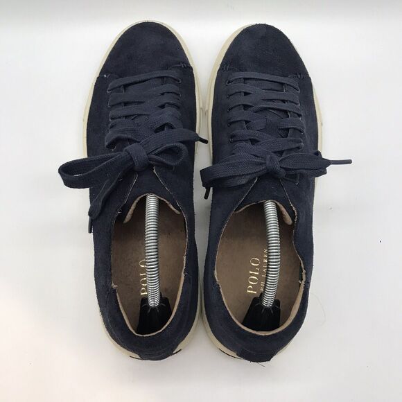 Polo Ralph Lauren Jermain Suede Sneakers Men\'s 12 D Navy Blue Lace Up Low Shoes main image 8